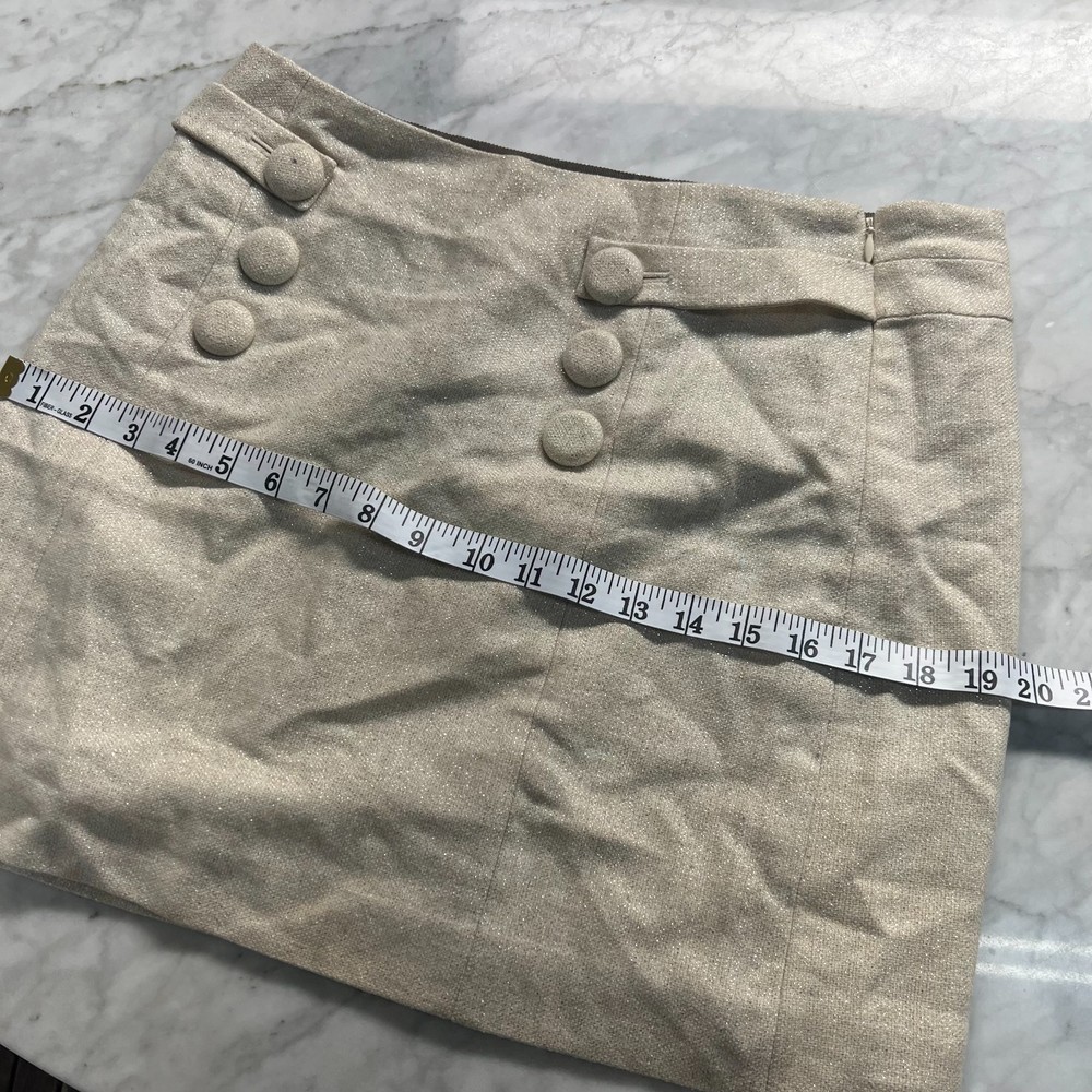 J. Crew Ivory Shimmer Wool Blend Mini Skirt 6 - Picture 13 of 13